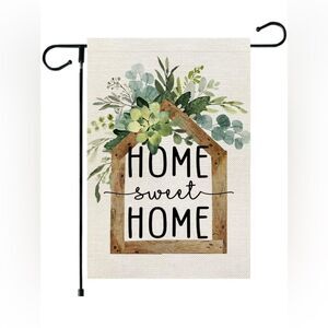 Eucalyptus Floral Home Sweet Home Decorative Double Sided Outside Decor NIP